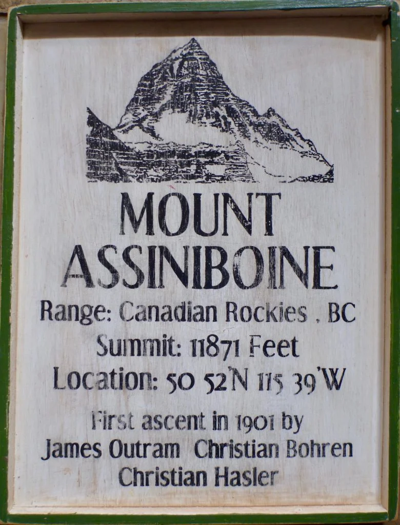 Mount Assiniboine Plaque